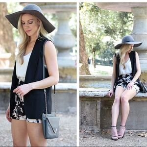 ✨HP✨H&M gray wool floppy wide brim hat✨